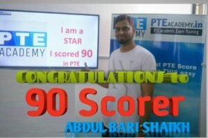 Congratulations to Abdul Bari Shaikh on scoring an Impressive 90 in PTE Academic